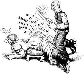 R. Crumb spanking drawing