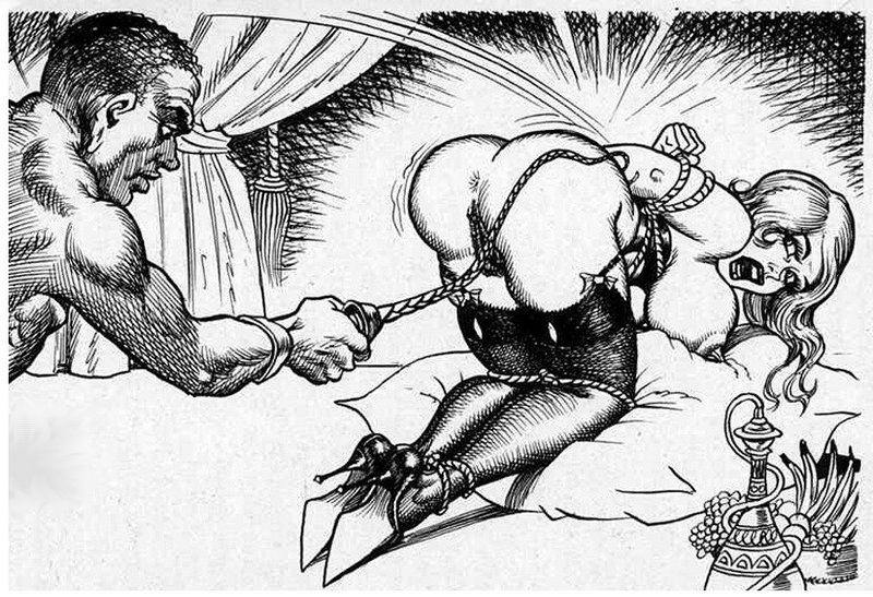 whipping a tied girl on her knees