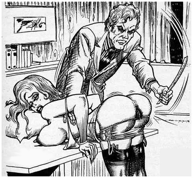 ruler spanking over his desk