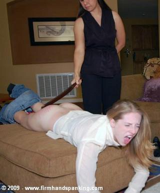 spanked and yelling girl