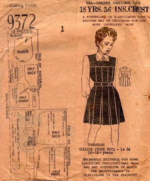 a pattern for making the teenage college frock