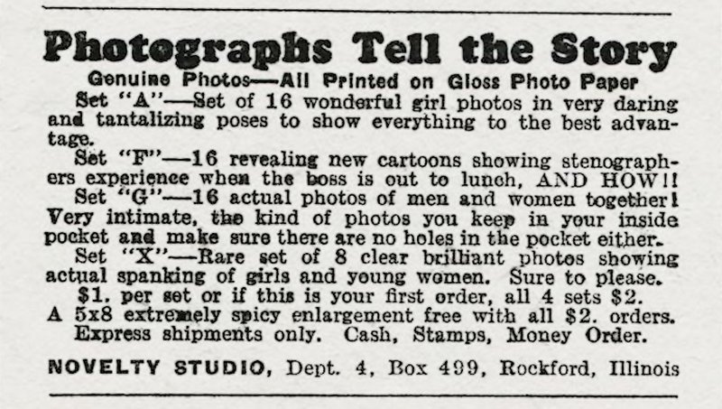 spanking porn photos ad from 1935