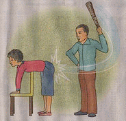 spanking newspaper illustration