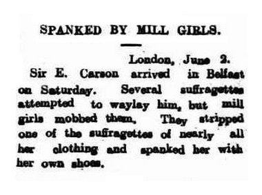 public spanking for suffragettes