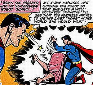 lois lane gets a spanking from superman\'s robot