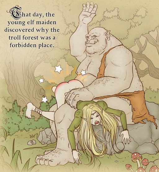 troll spanks elf girl