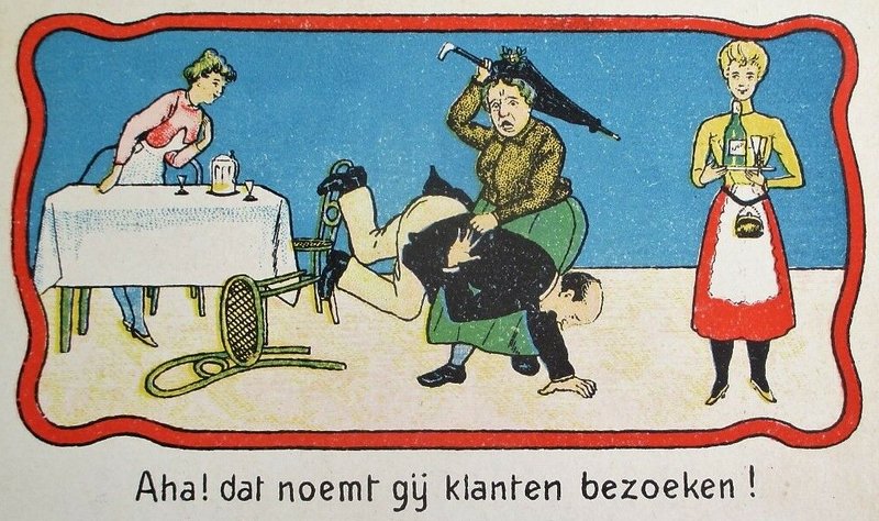 umbrella spanked husband