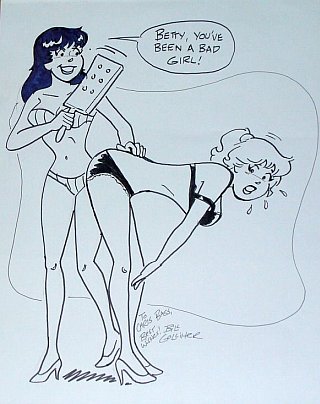 betty getting a spanking from veronica