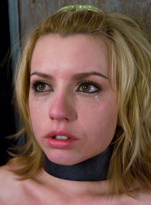tearful girl in bondage