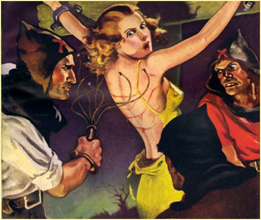 pulp art cover detail from 1937 Horror Stories magazine