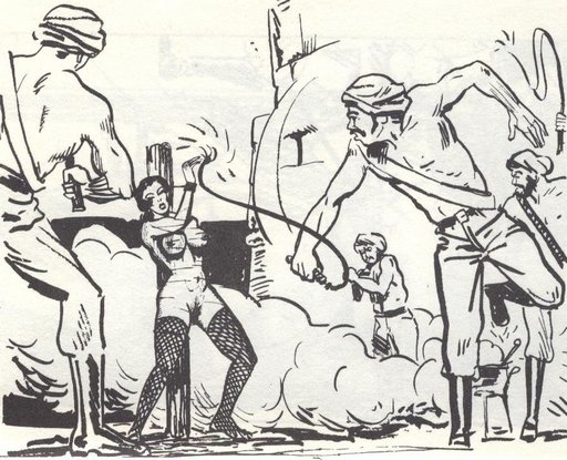 whipping post with four whippers