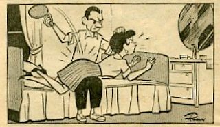 wife spanking cartoon in Chicago newspaper